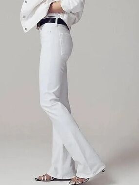 J.Crew White Wash Mid Rise Skinny Flare Jeans